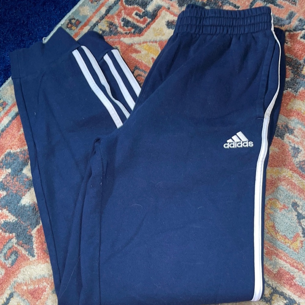 Dark blue adidas sweat pants